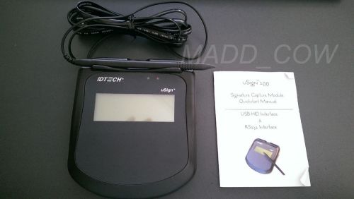 ID Tech IDUA-015500 uSign 200 Signature Capture Pad w/ Stylus-USB-Black