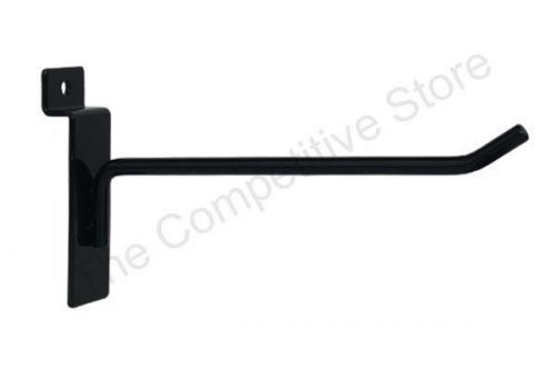6&#034; Slatwall Hooks - Box Of 50 Black Hooks With 1/4&#034; Dia. Wire For Slat Panels