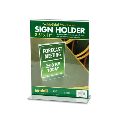 Acrylic Sign Holder T-Frame Base 8 1/2 x 11