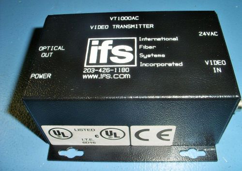 IFS VT1000AC 24VAC BNC to Optical Video Transmitter.