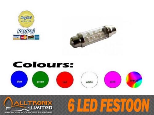 Festoon 36mm choose colour renault clio mk1 mk2 92-01 6 led c5w sv8.5 239 for sale