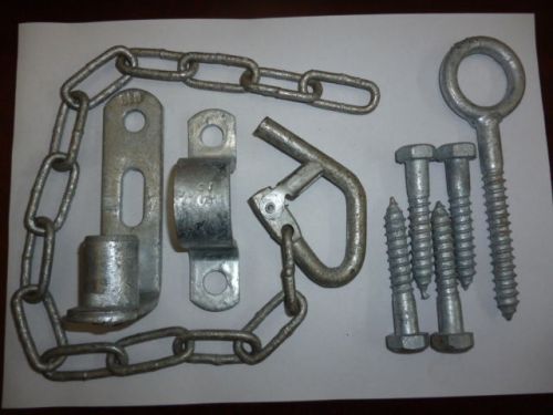 Razor wire gal gate kit fit steel timber post adjustable clip chain eye bolt gk5 for sale