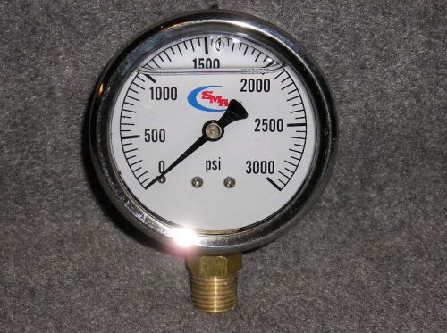 0-3000 liquid filled pressure gauge, air, water ,hyd. for sale