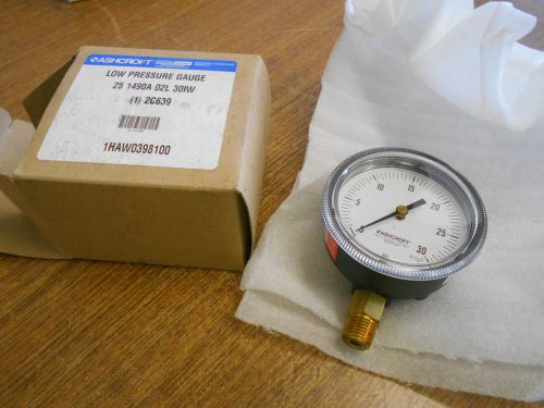 New ashcroft low pressure gauge 0-30 h2o for sale