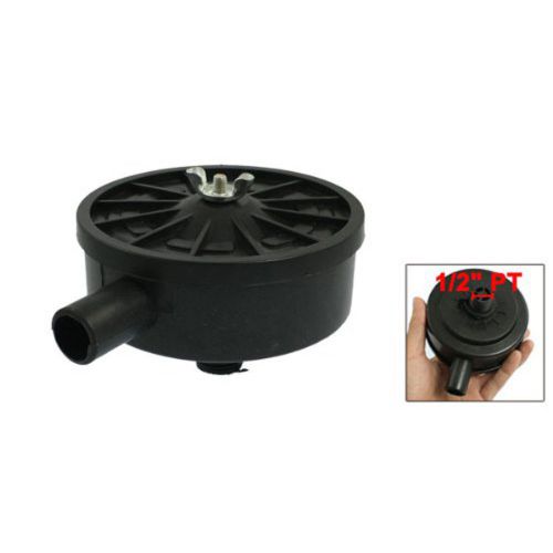 2015 1/2&#034; pt male thread black plastic 10cm dia filter silencer for sale