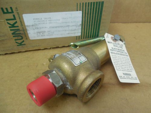 Kunkle pressure relief valve 913bddm14-ke 350 psig 780 scfm 3/4&#034; npt new for sale