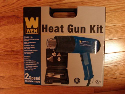 New wen 2010 heat gun 2 speed w/ 5pc paint scraper kit &amp; 4 nozzled deflectors for sale