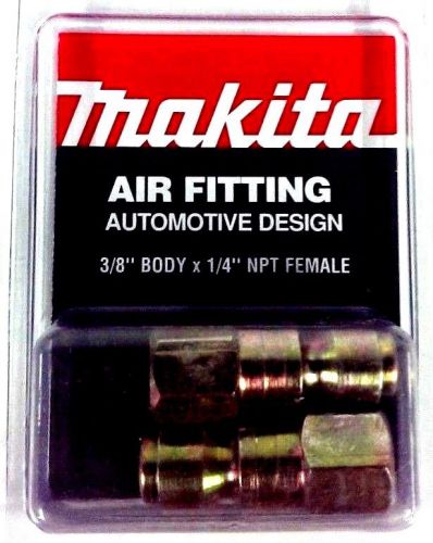 Makita 3/8&#034; body x 1/4&#034; NPT F-AUTO Air Fitting YY311012-A 2pk *Made In The USA*