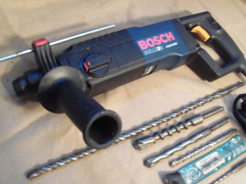Bosch bulldog rotary hammer drill 11224vsr, handle, depth gauge, german bits!!!! for sale