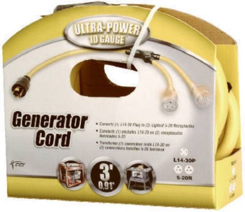 Coleman ultra power 10 gauge generator cord 01934-88-02 for sale