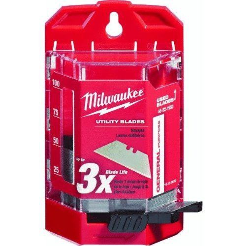 New Milwaukee 48-22-1950 60 PC General Purpose Utility Blades w/ Dispenser