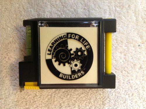 6.5 Foot Tape Measure~Level~Memo Pad~Pen. Learning For Life Builders. Free Ship!