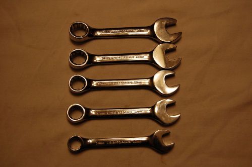 Craftsman 5 Pc. Metric Fully Polished Stubby Wrench Set 10, 12, 13, 14 &amp; 15mm
