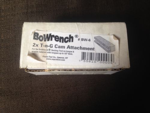 Cepco bw-6 bowrench 2x tongue &amp; groove cam accessory decking tool for sale