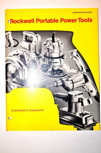 1973 rockwell portable power tools canadian catalog  #rr319 saw sander grinder for sale