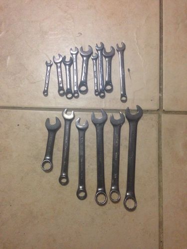 Husky Lot Of 15 Wrenchv Wrenches Chrome 3/8 3/4 7/16 1/2
