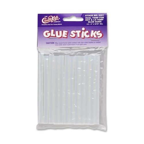 ChenilleKraft Hot Glue Gun Glue Stick - 12/Pack - Clear