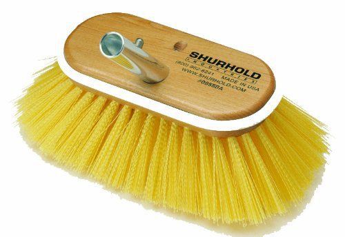 New shurhold 955 6&#034; deck brush with medium yellow polystyrene bristles for sale