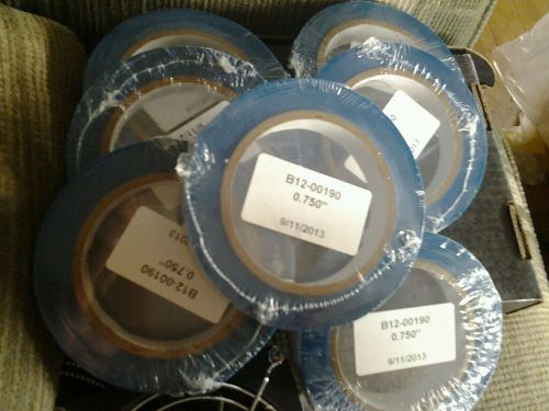 7 lot epsi b12-00190 powder coat paint tape roll .75&#034; x 72yards polyester blue for sale