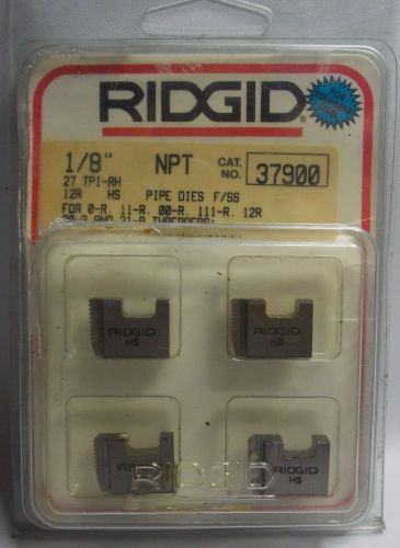 RIDGID 37900 1/8&#034; NPT 12-R STAINLESS STEEL THREADING DIES RH O-R 11-R 00-R 31-A