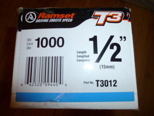 Itw ramset red head t3012 1/2&#034; steel pin with t3 fuel cell t3mag gas tool pins for sale