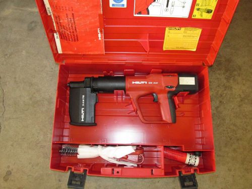 Hilti dx-a41 powder actuated nail &amp; stud gun x-am72 magazine kit used (352) for sale