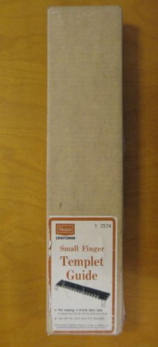 Sears Craftsman 9 2574 Small Finger Templet Template Guide and Instructioms