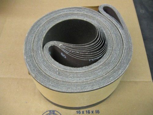 2 PRECISION ABRASIVES 80 GRIT SANDING BELTS ~NEW~