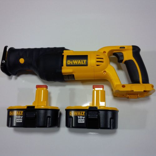 New dewalt 18v dc385 cordless reciprocating saw, 2 dc9096 batteries,18 volt xrp for sale