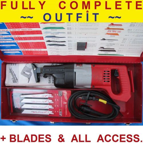 Usa mfg milwaukee sawzall hd reciprocating electric power saw tool + new blades for sale