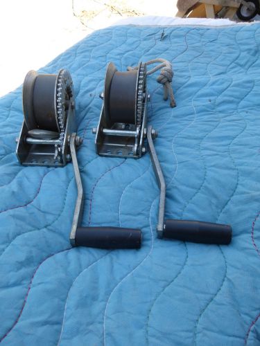 Two t1200 winches and two heavy duty slings for sale