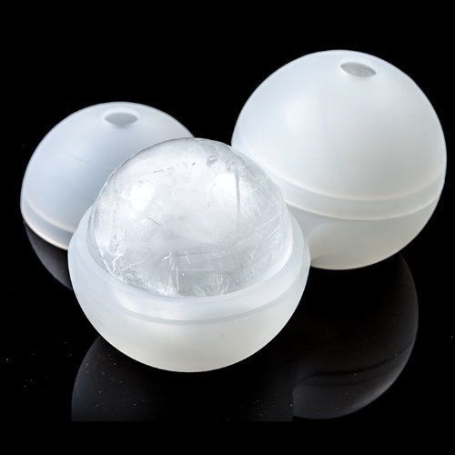 Sphere Ice Molds Balls Whiskey Cocktails Drinks Scotch Round Ultra Slow Melting
