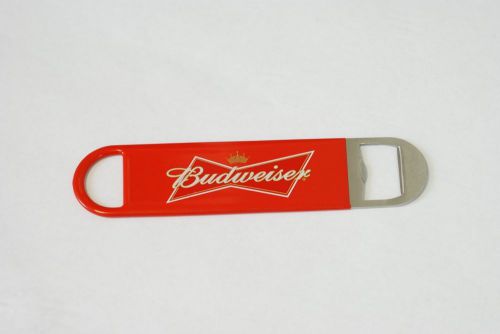 LOT OF 3x Budweiser Bartender Bottle Opener Steel /w Vinyl Handle Paddle Flat