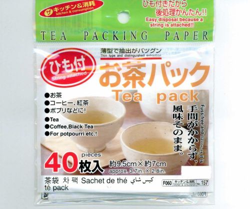 Disposable Loose Tea Filter Bags: 40 pcs Tea Coffee Potpourri 3.7&#034; x 2.8&#034; - 7556