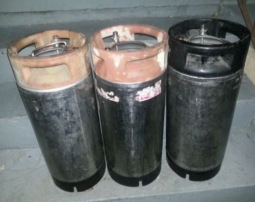 3x 5 gallon pin lock Coke/Pepsi keg syrup tanks home homebrew beer