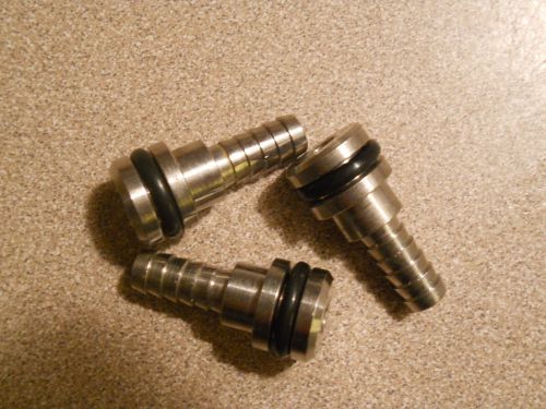 3 - Stainless steel 1/4 &#034; barb outlet flow fitting for Flojet pump FREE SHIPPING