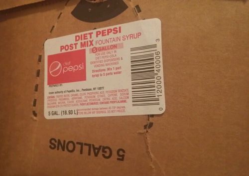 Diet pepsi soda syrup concentrate - 5 gallon bag in a box for sale