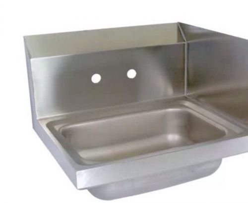Wall mount hand sink 17 x 16 with right side splash for sale