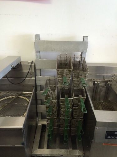 Used new age industrial heavy duty commercial fryer rack with 19 baskets for sale