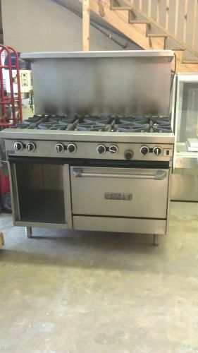 Garland g48-8cs 8 burner 48&#034; gas range with convection oven and storage base for sale