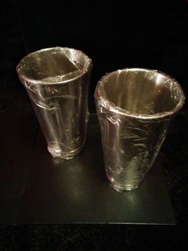 New* set of 2 30 oz ounce milkshake mixing commercial grade stainless steel cups for sale