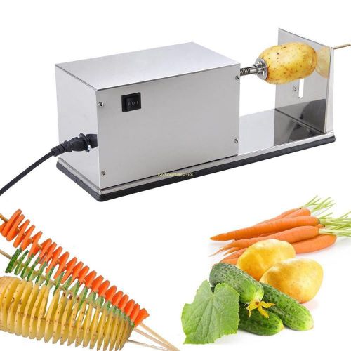 Electric potato twist auto cutter spiral french fry chip slicer vegetable fruit for sale
