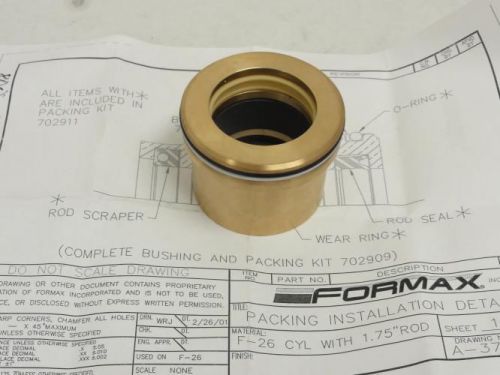 141739 New-No Box, Formax 702909 Cartridge Rod Seal F-26 1-3/4&#034; ID 2-3/8&#034; OD