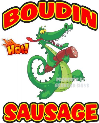 Boudin Sausage Hot Decal 24&#034; Concession Cajun Food Truck Restaurant Vinyl Sign