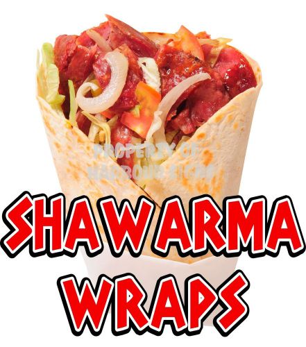 Shawarma Wraps Decal 14&#034; Gyro Concession Cart Restaurant Greek Food Truck Vinyl