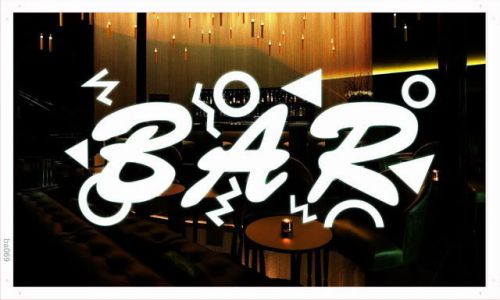 Ba069 open mini bar pub club displays banner shop sign for sale