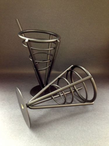 NEW - Pair(2) - Wire French Fry - Metal Cone Stands