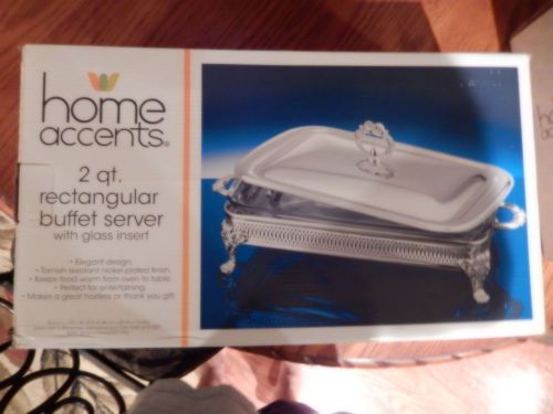 Home Accents 2 qt. Rectangular Buffet Server w/glass insert