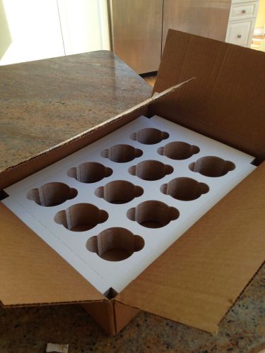 Lot open box 80 count cupcake inserts 4 1 dz cupcakes dividers cupcake carrier for sale