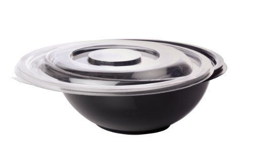 Fineline Settings Clear 320 Oz. Bowl Flat Lid PET 25 Pieces